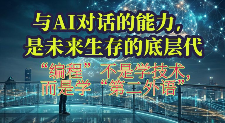 与AI对话的能力，是未来生存的底层代码：“编程”不是学技术，而是学“第二外语”