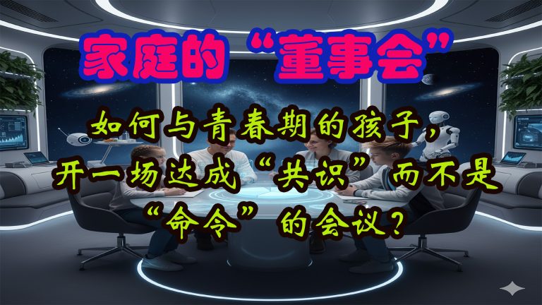 家庭的“董事会”：如何与青春期的孩子，开一场达成“共识”而不是“命令”的会议？